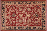 handmade Traditional Kafkaz Red Blue Hand Knotted RECTANGLE 100% WOOL area rug 6x9