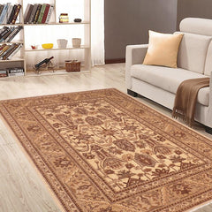 handmade Traditional Kafkaz Beige Brown Hand Knotted RECTANGLE 100% WOOL area rug 6 x 9