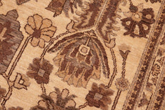 handmade Traditional Kafkaz Beige Brown Hand Knotted RECTANGLE 100% WOOL area rug 6 x 9