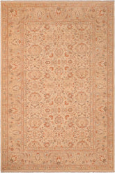 handmade Transitional Kafkaz Beige Tan Hand Knotted RECTANGLE 100% WOOL area rug 6 x 9