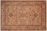 handmade Traditional Kafkaz Gray Tan Hand Knotted RECTANGLE 100% WOOL area rug 6x9