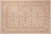 handmade Traditional Kafkaz Beige Tan Hand Knotted RECTANGLE 100% WOOL area rug 6x9