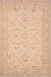 handmade Transitional Kafkaz Beige Brown Hand Knotted RECTANGLE 100% WOOL area rug 6 x 9