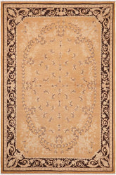 handmade Traditional Kafkaz Rose Charcoal Hand Knotted RECTANGLE 100% WOOL area rug 6 x 9