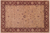 handmade Traditional Kafkaz Tan Red Hand Knotted RECTANGLE 100% WOOL area rug 6x9