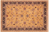 handmade Traditional Kafkaz Gold Blue Hand Knotted RECTANGLE 100% WOOL area rug 6x9