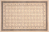 handmade Transitional Kafkaz Beige Green Hand Knotted RECTANGLE 100% WOOL area rug 6' x 9'