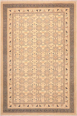 handmade Transitional Kafkaz Beige Green Hand Knotted RECTANGLE 100% WOOL area rug 6 x 9