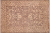handmade Traditional Kafkaz Brown Tan Hand Knotted RECTANGLE 100% WOOL area rug 6x9