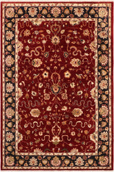 handmade Traditional Kafkaz Red Blue Hand Knotted RECTANGLE 100% WOOL area rug 6 x 9