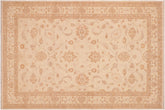 handmade Traditional Kafkaz Tan Brown Hand Knotted RECTANGLE 100% WOOL area rug 6x8