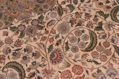 handmade Traditional Gulshan Beige Gold Hand Knotted RECTANGLE 100% WOOL area rug 8x10