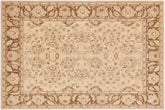 handmade Traditional Kafkaz Beige Brown Hand Knotted RECTANGLE 100% WOOL area rug 8x11