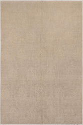 handmade Transitional Kafkaz Gray Tan Hand Knotted RECTANGLE WOOL&SILK area rug 8 x 10