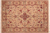 handmade Traditional Hamadan Taupe Red Hand Knotted RECTANGLE 100% WOOL area rug 6x9