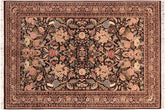 handmade Traditional Nagi Black Pink Hand Knotted RECTANGLE 100% WOOL area rug 6x9