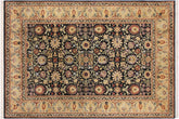 handmade Traditional New Asif Black Green Hand Knotted RECTANGLE 100% WOOL area rug 6x9