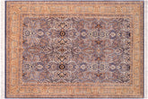 handmade Transitional Tabriz Blue Beige Hand Knotted RECTANGLE 100% WOOL area rug 6x9