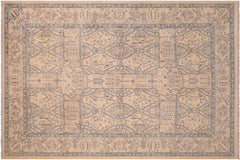 handmade Transitional Design Ivory Ivory Hand Knotted RECTANGLE 100% WOOL area rug 6' x 9'