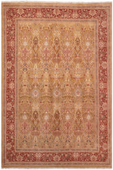 Traditional Mujahid Idell Green Rust Hand Knotted Area rugs 8 x 11