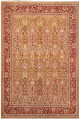 Traditional Mujahid Idell Green Rust Hand Knotted Area rugs 8 x 11