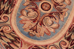 Semi-Antique Angola Evelina Tan/Blue Wool Rug - 8'2'' x 9'11''