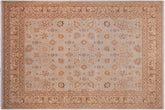 handmade Traditional Design Lt. Blue Tan Hand Knotted RECTANGLE 100% WOOL area rug 8' x 10'