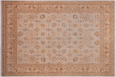 handmade Traditional Design Lt. Blue Tan Hand Knotted RECTANGLE 100% WOOL area rug 8' x 10'