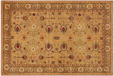 handmade Traditional Antique Tan Olive Green Hand Knotted RECTANGLE 100% WOOL area rug 10x13