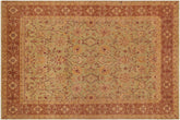 handmade Traditional Antique Lt. Green Lt. Brown Hand Knotted RECTANGLE 100% WOOL area rug 9x12