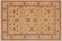 handmade Traditional Kafkaz Tan Beige Hand Knotted RECTANGLE 100% WOOL area rug 9x12