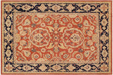 handmade Traditional Kafkaz Rust Blue Hand Knotted RECTANGLE 100% WOOL area rug 9x12