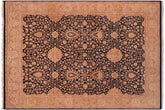handmade Transitional Sultan Blue Tan Hand Knotted RECTANGLE 100% WOOL area rug 8x10