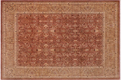 handmade Transitional Lahore Lt. Brown Gold Hand Knotted RECTANGLE 100% WOOL area rug 8' x 10'