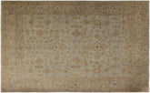 handmade Over Dyed Over Dyed Grayish Blu Gold Hand Knotted RECTANGLE 100% WOOL area rug 8' x 10'