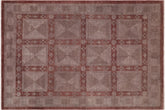 handmade Over Dyed Over Dyed Gray Red Hand Knotted RECTANGLE 100% WOOL area rug 8' x 10'
