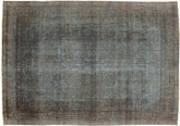 handmade Modern Vintage Blue Brown Hand Knotted RECTANGLE 100% WOOL area rug 8' x 11'