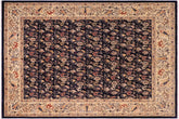 handmade Transitional Kafkaz Blue Lt. Gold Hand Knotted RECTANGLE 100% WOOL area rug 8' x 10'