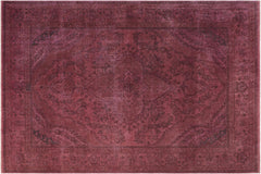 handmade Modern Vintage Purple Brown Hand Knotted RECTANGLE 100% WOOL area rug 7' x 10'