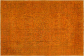 handmade Modern Vintage Orange Brown Hand Knotted RECTANGLE 100% WOOL area rug 8' x 11'