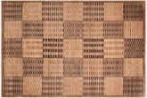 handmade Modern Gabbeh Tan Brown Hand Knotted RECTANGLE 100% WOOL area rug 8' x 10'