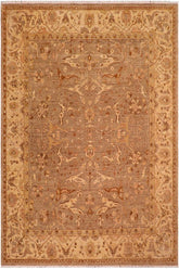 handmade Traditional Kafkaz Gray Tan Hand Knotted RECTANGLE 100% WOOL area rug 8 x 10