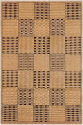 handmade Modern Gabbeh Green Tan Hand Knotted RECTANGLE 100% WOOL area rug 9 x 12