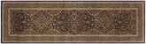 handmade Transitional Veg Dye Brown Tan Hand Knotted RUNNER 100% WOOL area rug 3' x 12'
