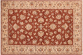 handmade Traditional Kafkaz Rust Tan Hand Knotted RECTANGLE 100% WOOL area rug 6x9