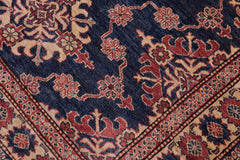 handmade Geometric Super Kazak Blue Tan Hand Knotted RECTANGLE 100% WOOL area rug 5' x 6'