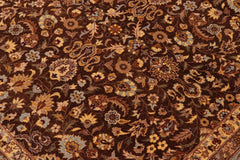 handmade Traditional Brown Lt. Blue Hand Knotted RECTANGLE 100% WOOL area rug 8' x 10'