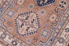 handmade Traditional Kafkaz Brown Ivory Hand Knotted RECTANGLE 100% WOOL area rug 2' x 3'