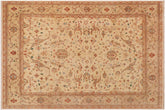 Chic Ziegler Merjan Tan/Blue Hand Knotted Wool Rug - 8'11'' x 11'4''