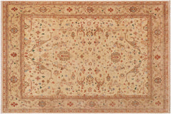 Chic Ziegler Merjan Tan/Blue Hand Knotted Wool Rug - 8'11'' x 11'4''